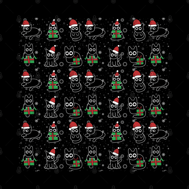 Black Cat Christmas Holidays by pako-valor