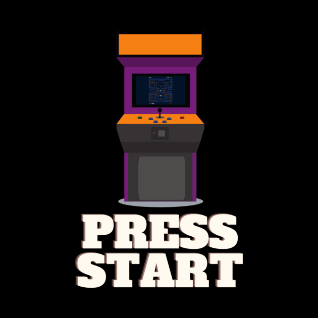 Press Start Arcade Gamer Apparel by Topher's Emporium