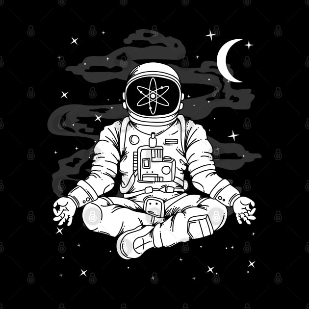 Astronaut Yoga Cosmos ATOM Coin To The Moon Crypto Token Cryptocurrency Blockchain Wallet Birthday Gift For Men Women Kids by Thingking About