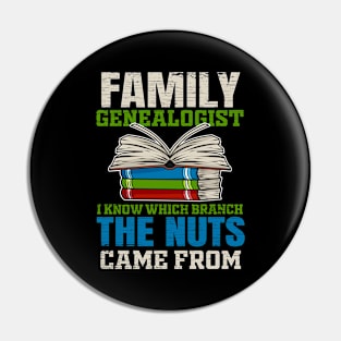 Genealogist Genealogy Ancestry Pin