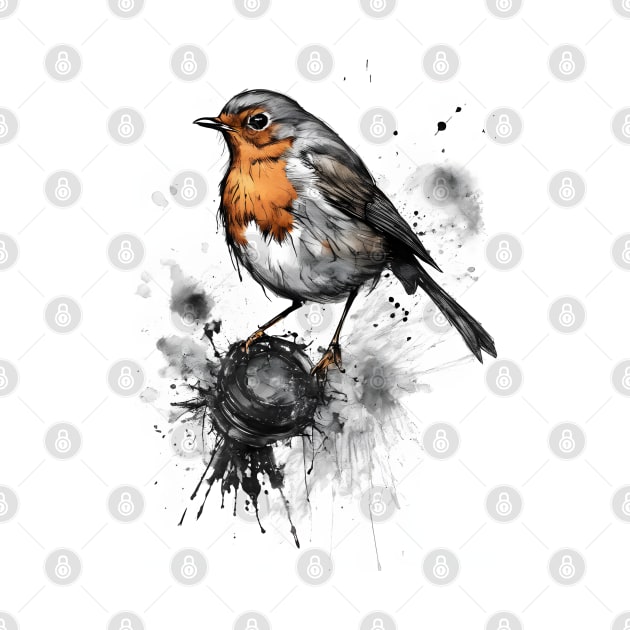 Robin bird painting by Ravenglow