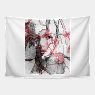 Black and White Woman Tapestry