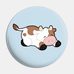 Sleepy Cow - Brown Pin