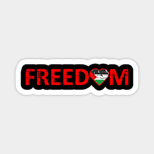 We Want Freedom Of Palestine By Heart Stop Killing Magnet