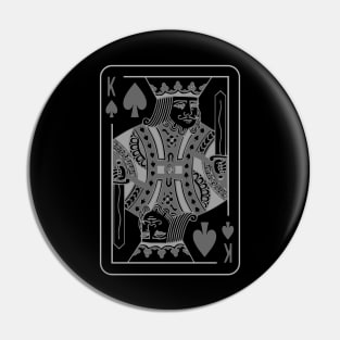 King of Spades Grayscale Pin