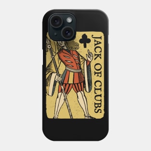 Vintage Character of Playing Card Jack of Clubs Phone Case