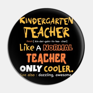 Kindergarten teacher definition design / funny kindergarten gift idea / kindergarten present Pin