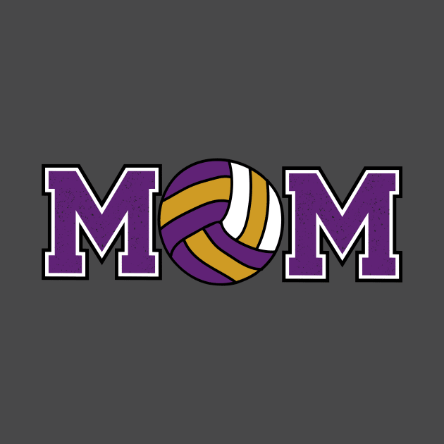 Volleyball Mom Purple and Gold by capesandrollerskates 