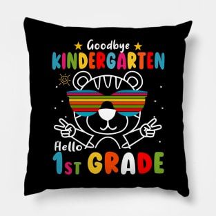 Goodbye kindergarten Graduation 2024 Hello 1st Grande Tiger Pillow