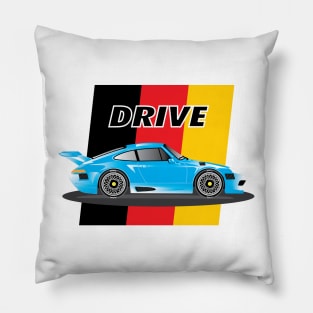 Drive - German Cup Racer - Blue Pillow