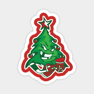 Christmas Tree Hockey Magnet