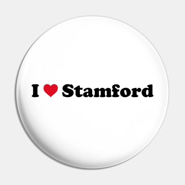 I Love Stamford Pin by Novel_Designs