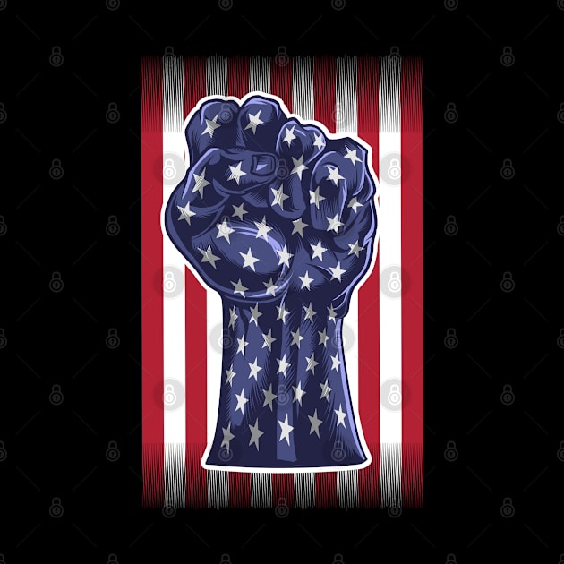 Fist USA Flag by AllWellia