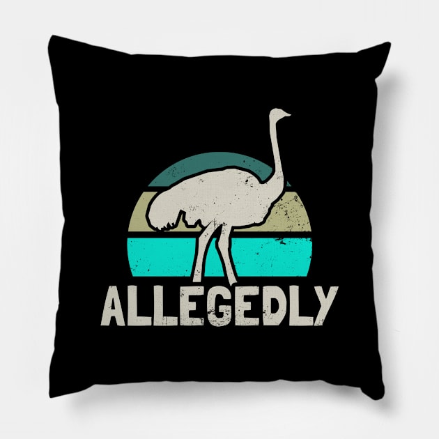 Allegedly Ostrich Shirt | Vintage Sunset Gift Pillow by Gawkclothing