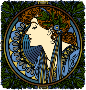 Art Nouveau Woman Magnet