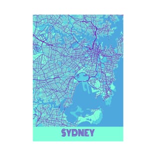 Sydney - Australia Galaxy City Map T-Shirt