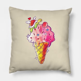 Winged Icecream Turtle Pillow