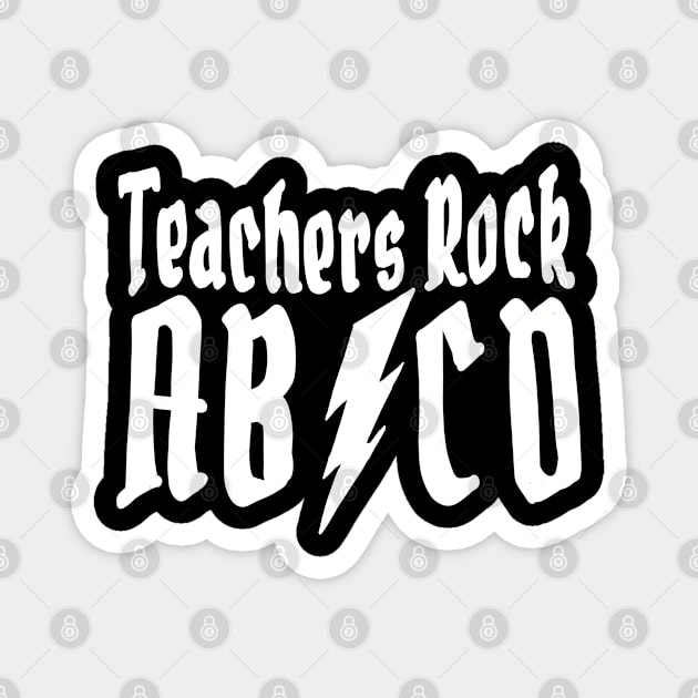 Teachers Rock ABCD Magnet by Sheila’s Studio