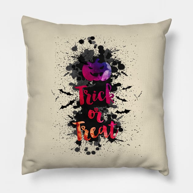 Trick or Treat Pillow by emanuelacarratoni