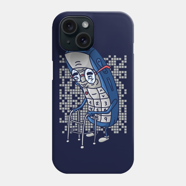 Funny Old Cell Phone Cartoon // Retired Phone Phone Case by SLAG_Creative