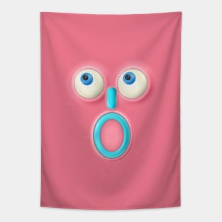 Smiling emoticon on a pink background. Tapestry