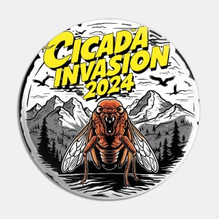 cicada Brood XIX invasion 2024 comic style Pin