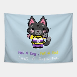 NOT A BOY, NOT A GIRL JUST A DISASTER(NONBINARY) Tapestry