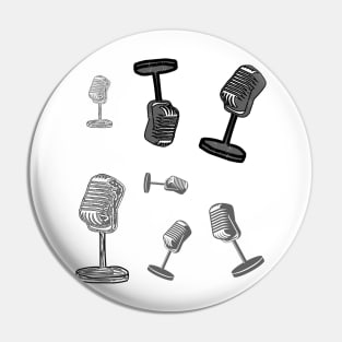 Hand drawn microphones pack Pin