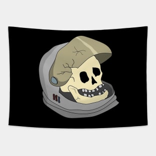 Skull In Helmet Tapestry