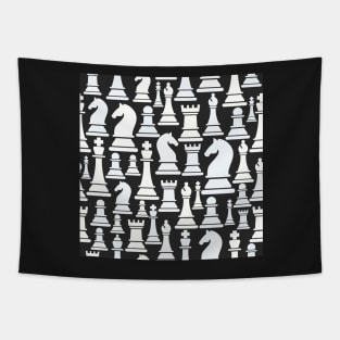 Chess Pattern Game Pieces Tapestry