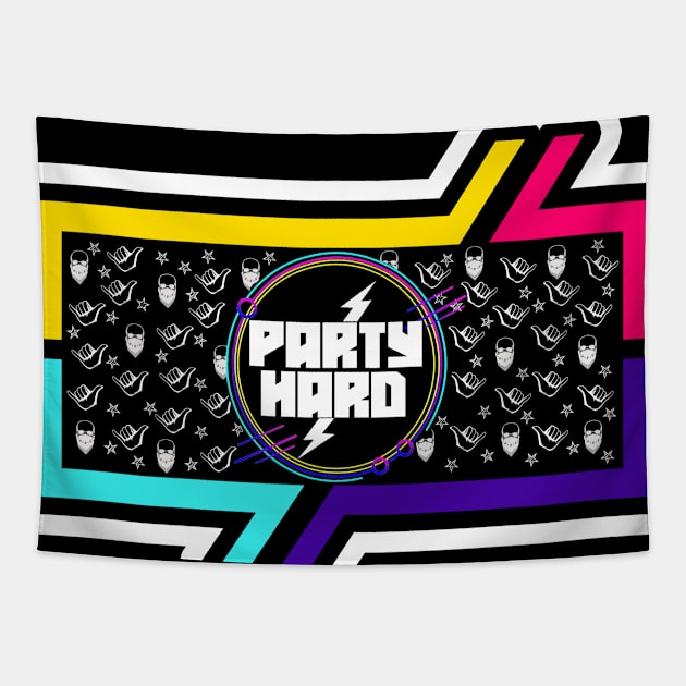 Party Hard Tapestry by GLStyleDesigns