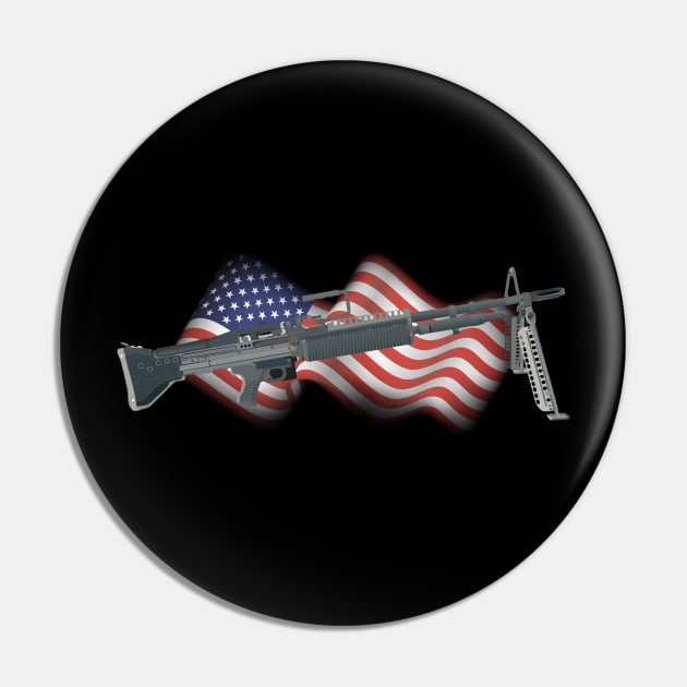 M60 American Machine Gun Pin by NorseTech