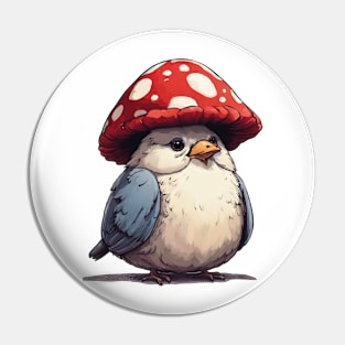 Bird Agaric Pin