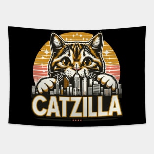 Funny Cat Catzilla Tapestry