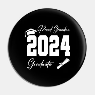 proud grandma graduate class of 2024 funny senior Pin