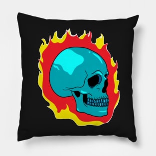 skull on fire (3) Pillow