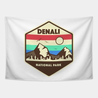 Denali National Park Retro Tapestry