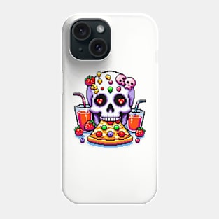 Pizza and Skull Phone Case