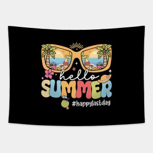 Hello Summer Beach Sunglasses Last Day of School Tapestry