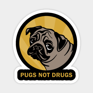 Pugs not drugs Magnet