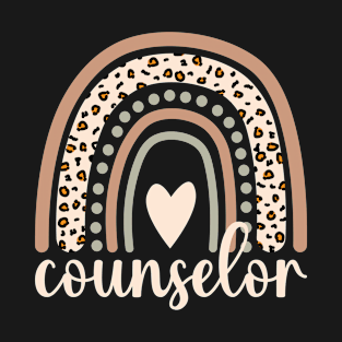 Leopard Rainbow Counselor/Counsellor T-Shirt