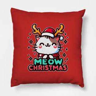 meow cristmas - mary cristmas Pillow