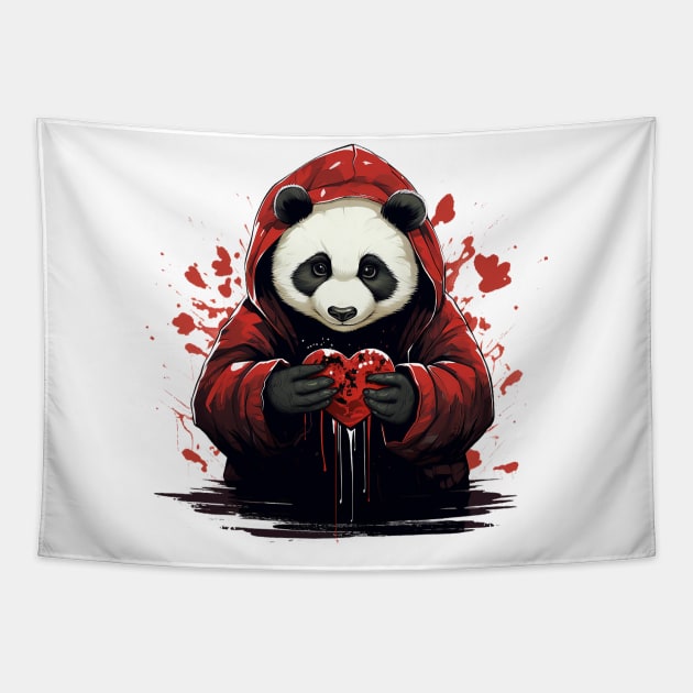 panda love Tapestry by piratesnow