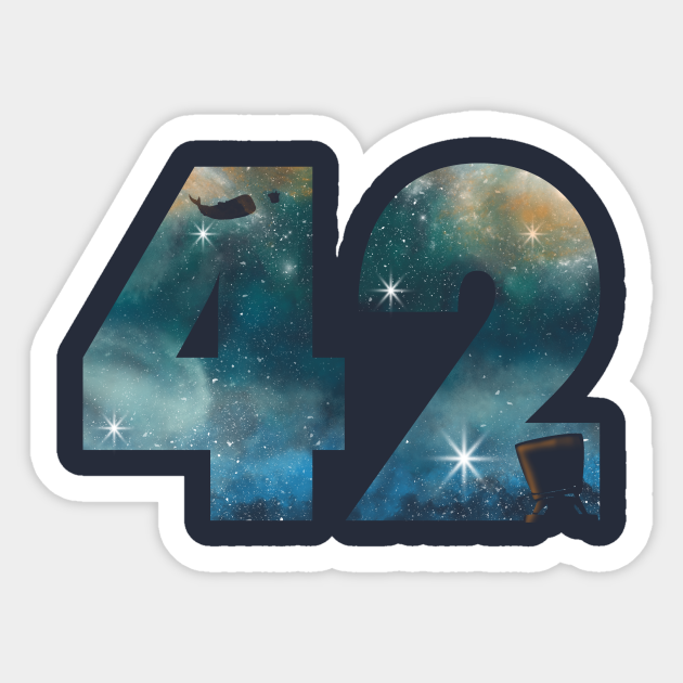 42 - Hitchhikers Guide To The Galaxy - Sticker