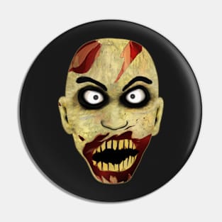Zombie Face Pin