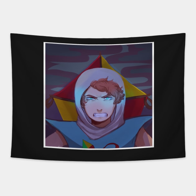 Human Kite Tapestry by emilyartstudios