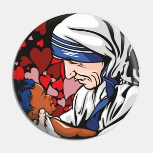 Mother Teresa With Child Pin