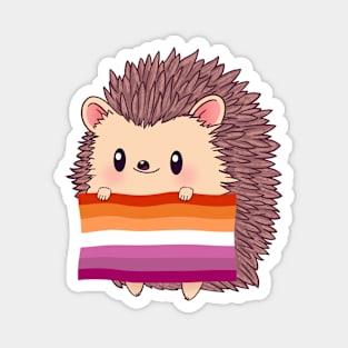 Hedgehog Lesbian Pride Magnet