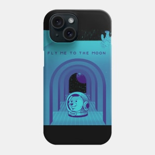 Dogecoin fly to the moon 1 Phone Case