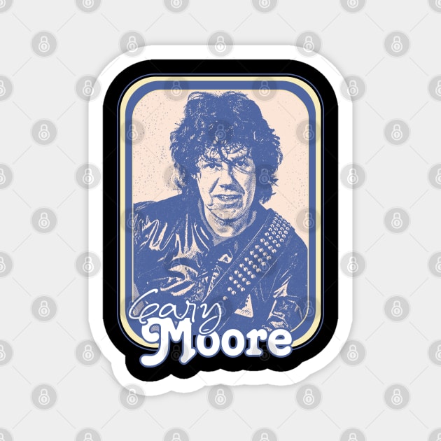 Gary Moore /// Retro Styled Fan Art Design Magnet by DankFutura